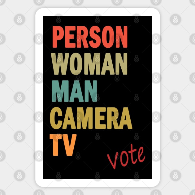 Person Woman Man Camera TV Magnet by valentinahramov